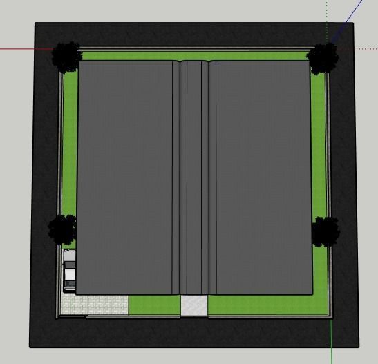 Wings modern house 3D model_16