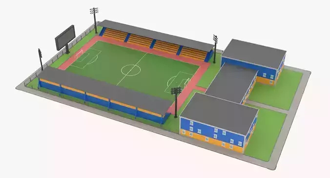 Lowpoly Stadium soccer