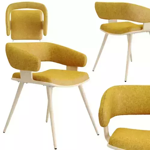 Heiman chair yellow Low-poly 3D model