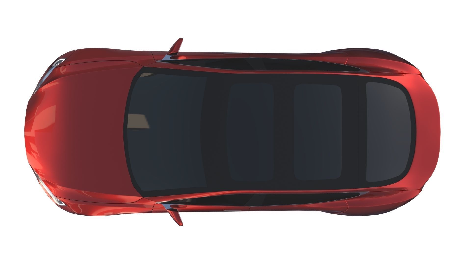 Tesla Model S 2016 Red with Chassis 3D model_11