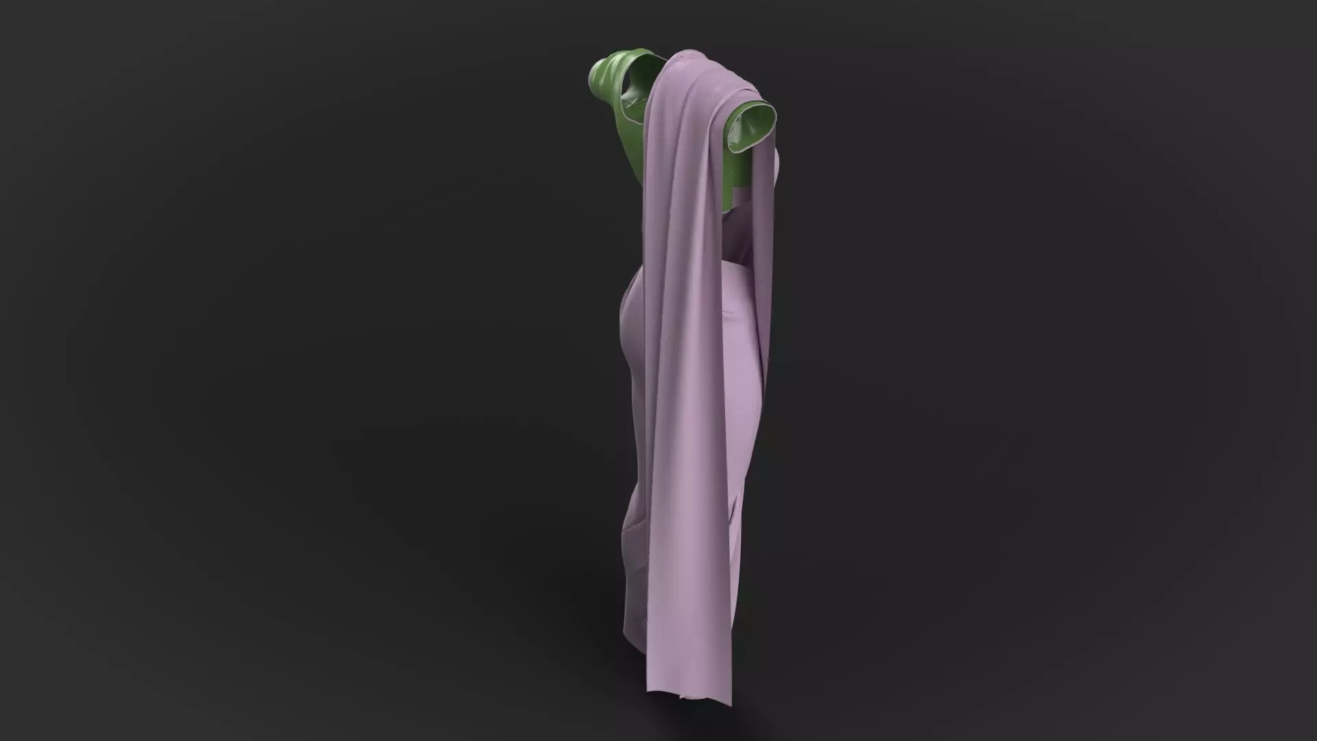 3 d Sari Model Indian Traditional 3D model_8