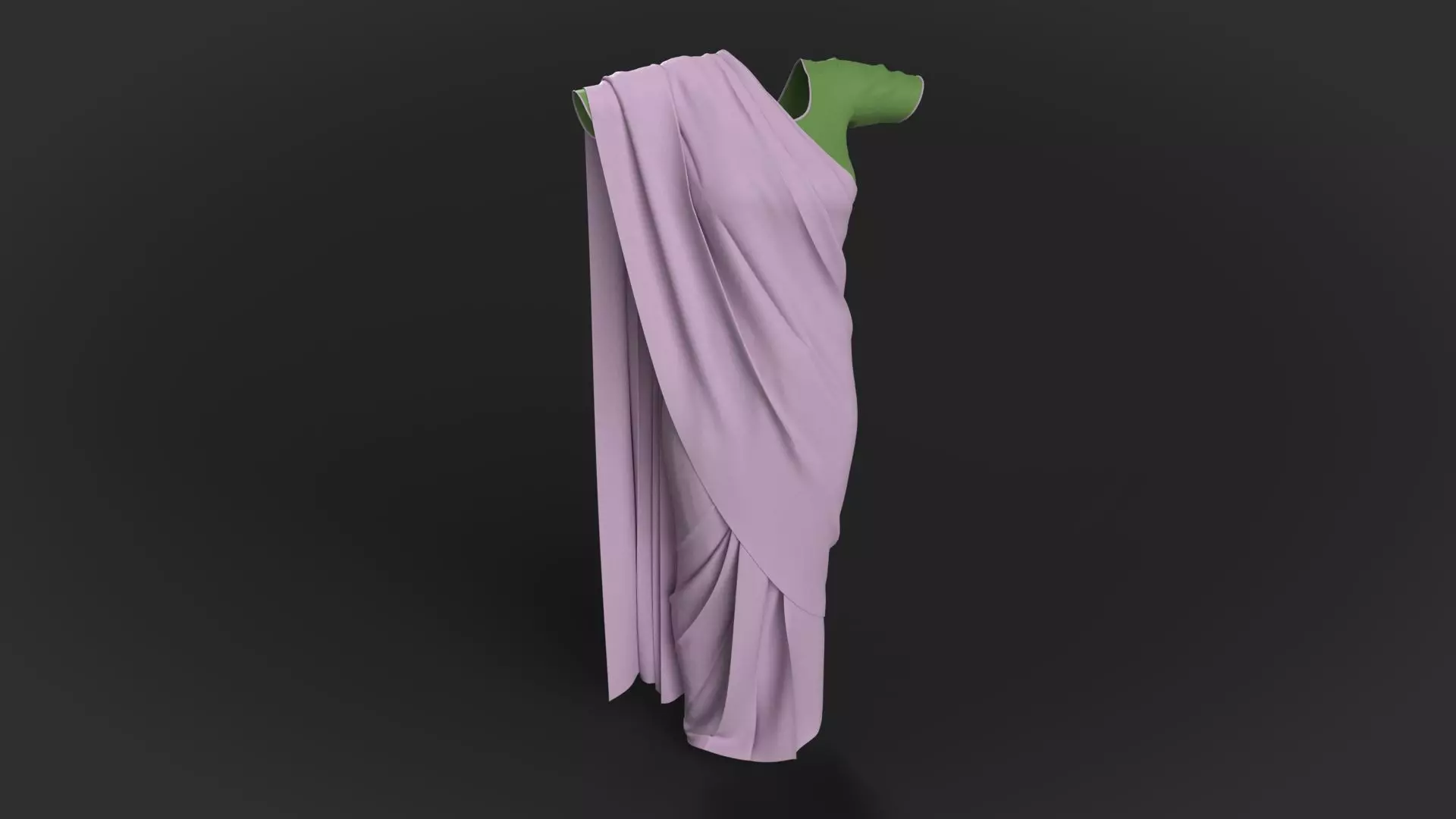 3 d Sari Model Indian Traditional 3D model_3