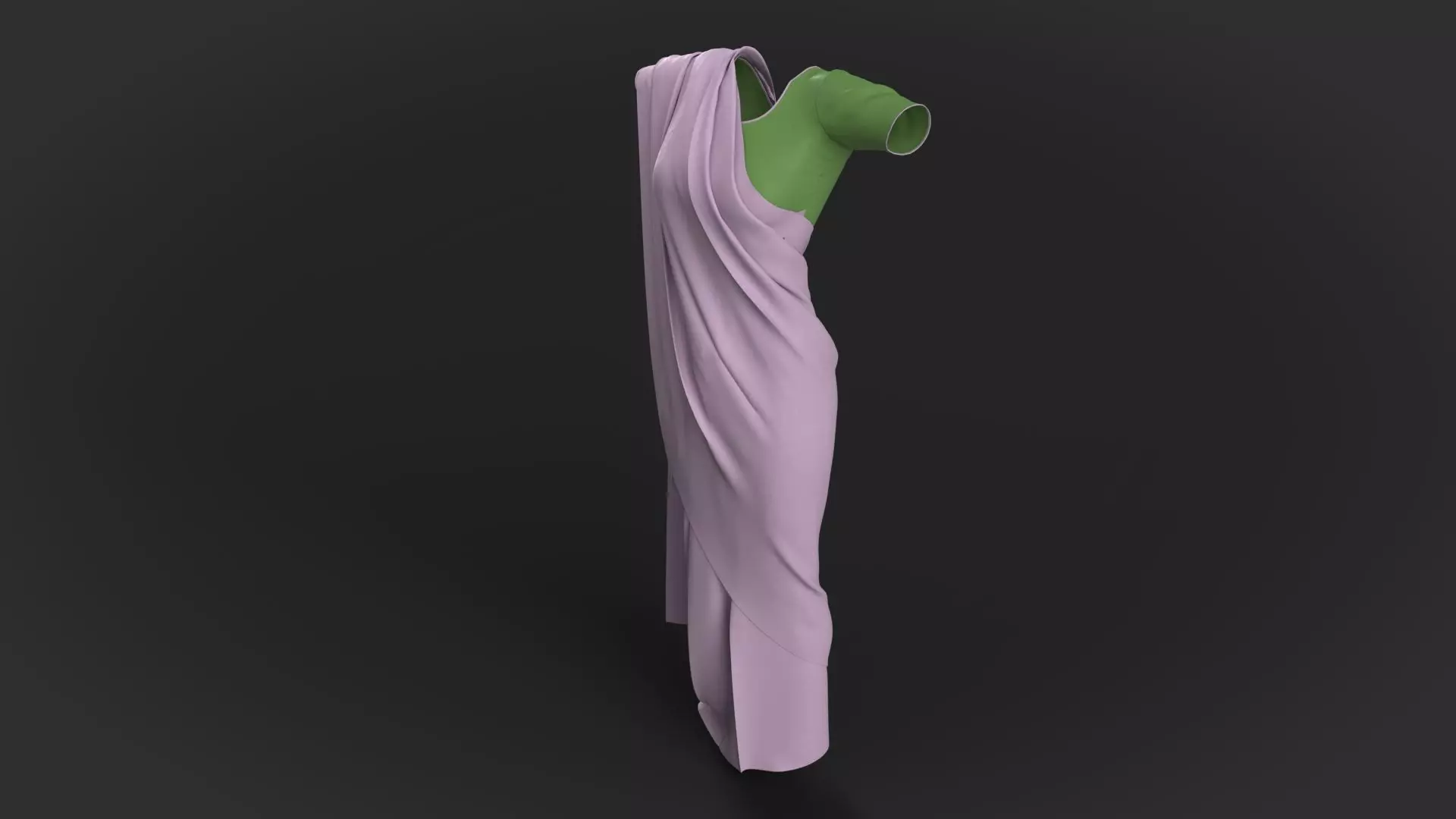 3 d Sari Model Indian Traditional 3D model_18