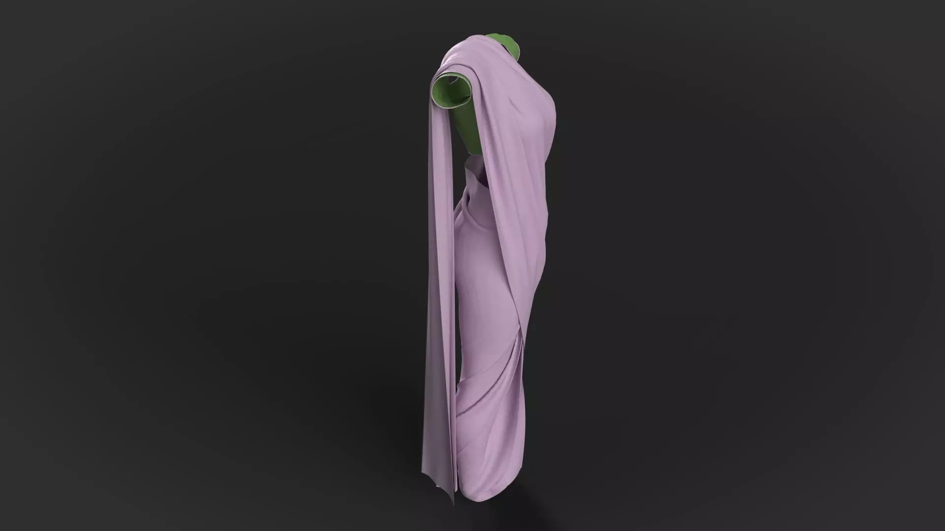 3 d Sari Model Indian Traditional 3D model_6