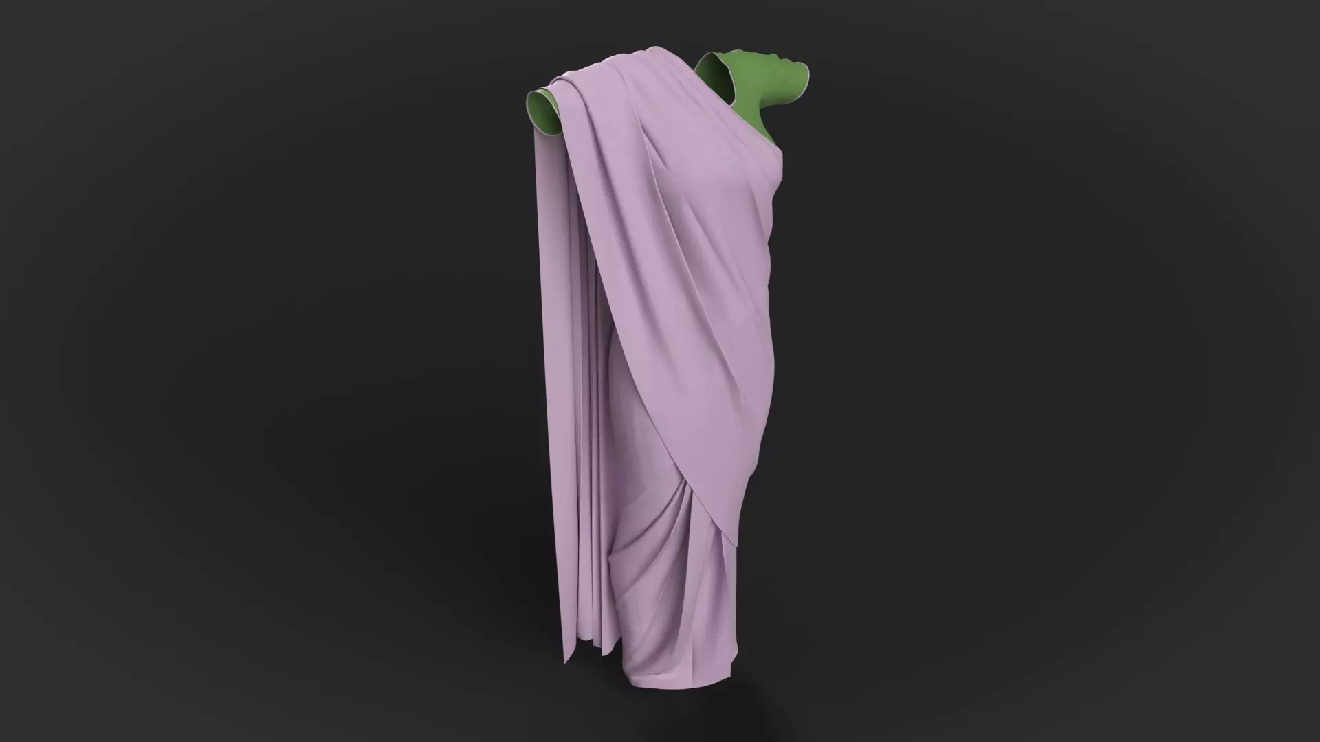 3 d Sari Model Indian Traditional 3D model_4