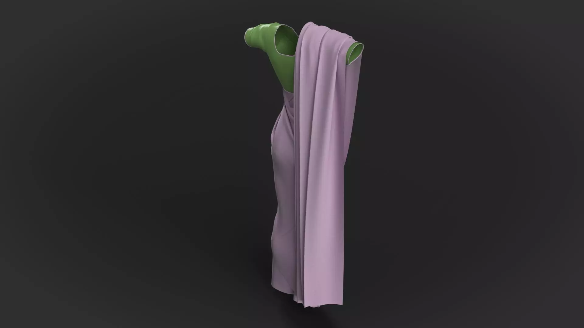 3 d Sari Model Indian Traditional 3D model_9