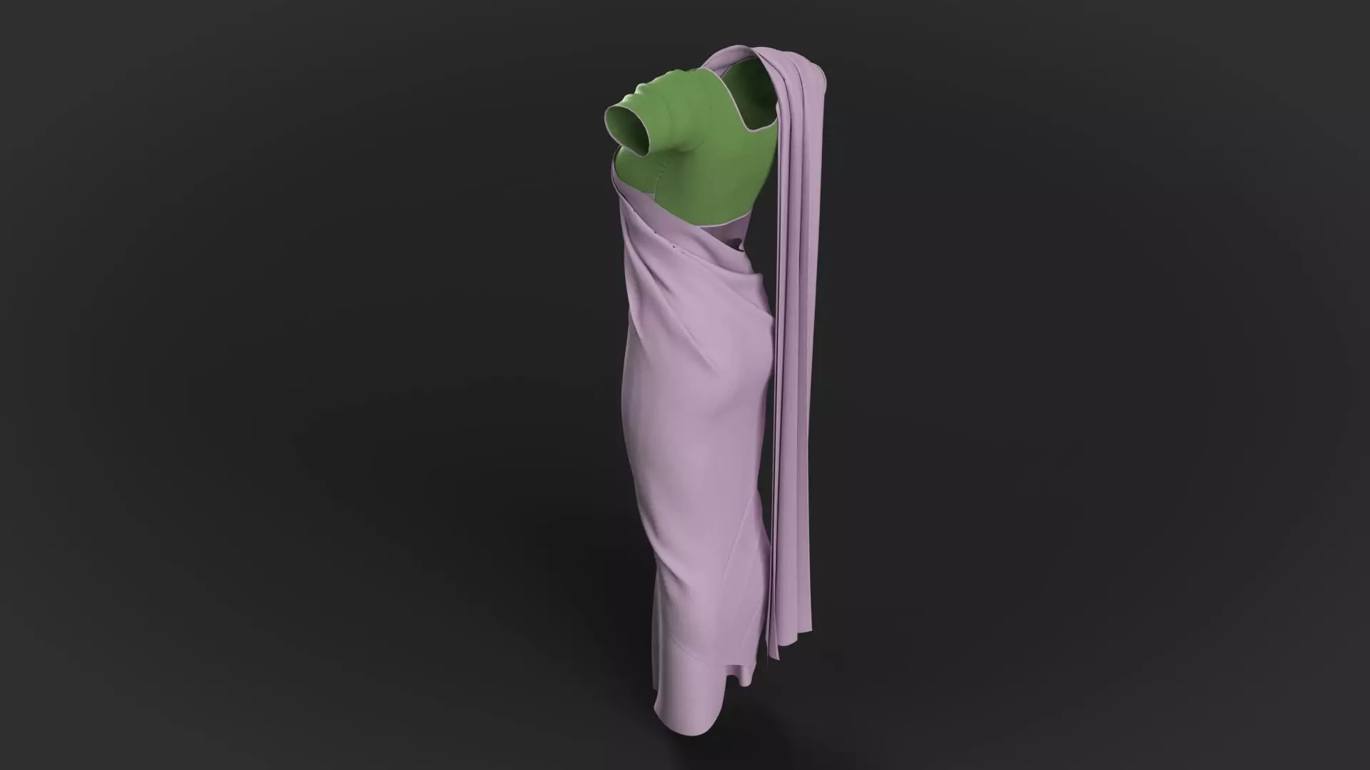 3 d Sari Model Indian Traditional 3D model_14