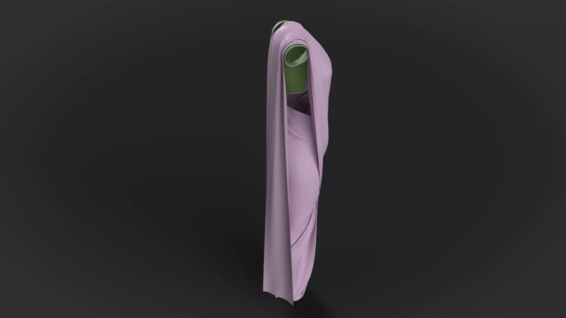 3 d Sari Model Indian Traditional 3D model_7