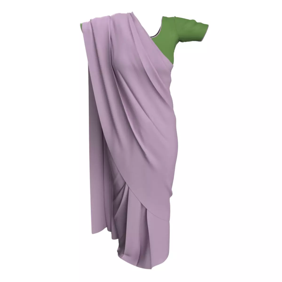 3 d Sari Model Indian Traditional 3D model_0