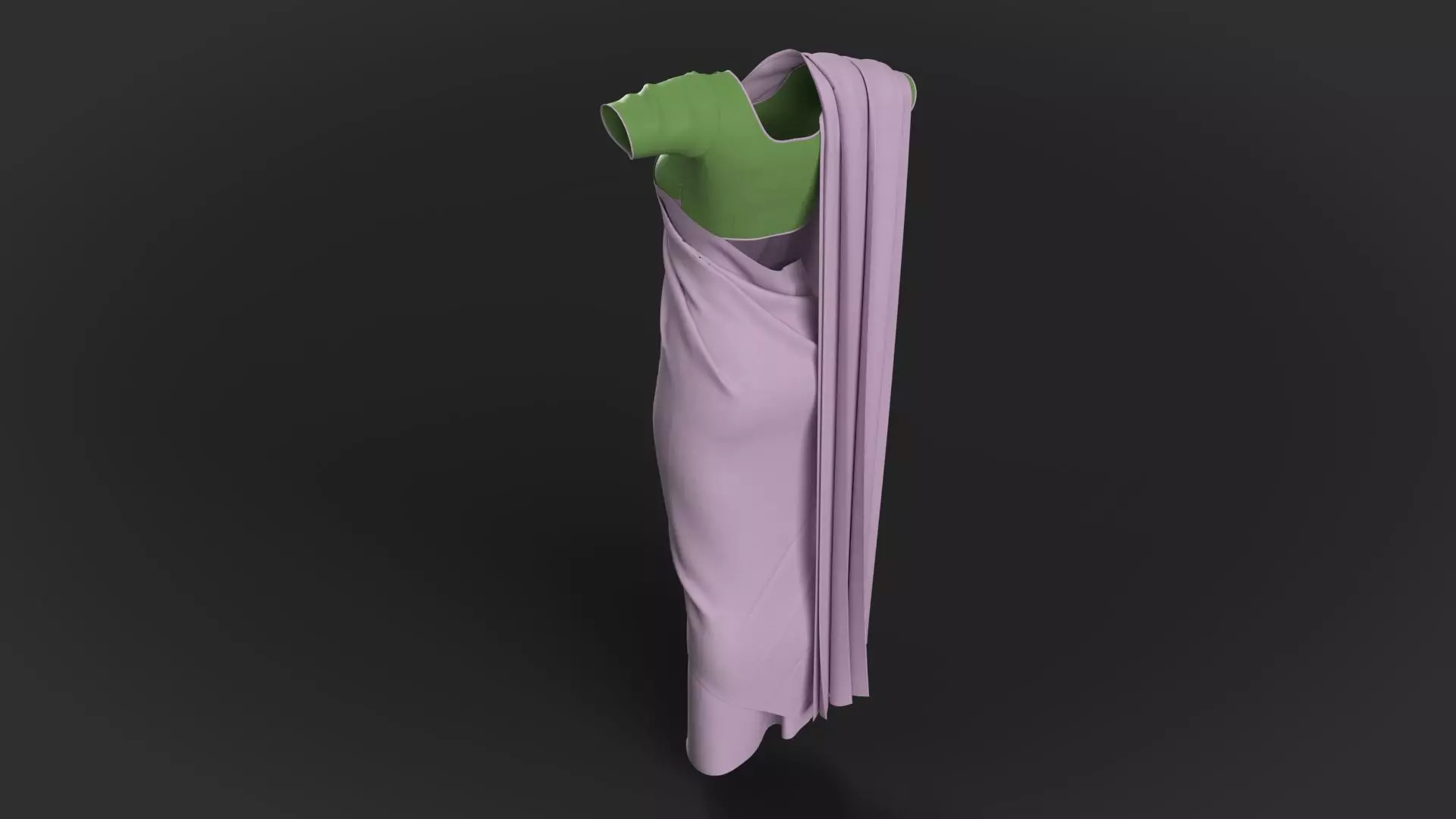 3 d Sari Model Indian Traditional 3D model_13