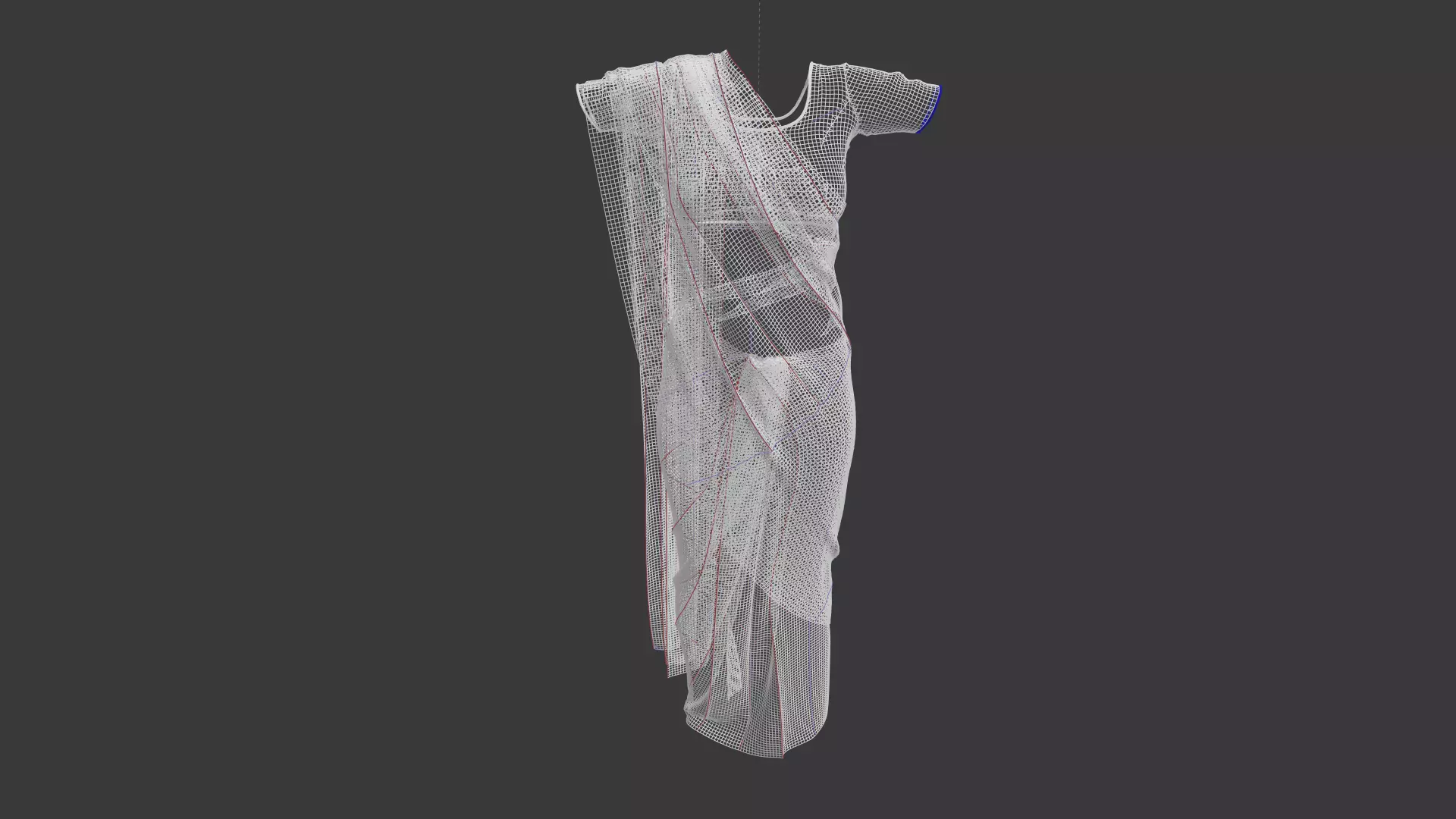 3 d Sari Model Indian Traditional 3D model_20