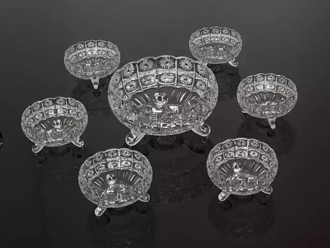 decoration glass set  3D print model