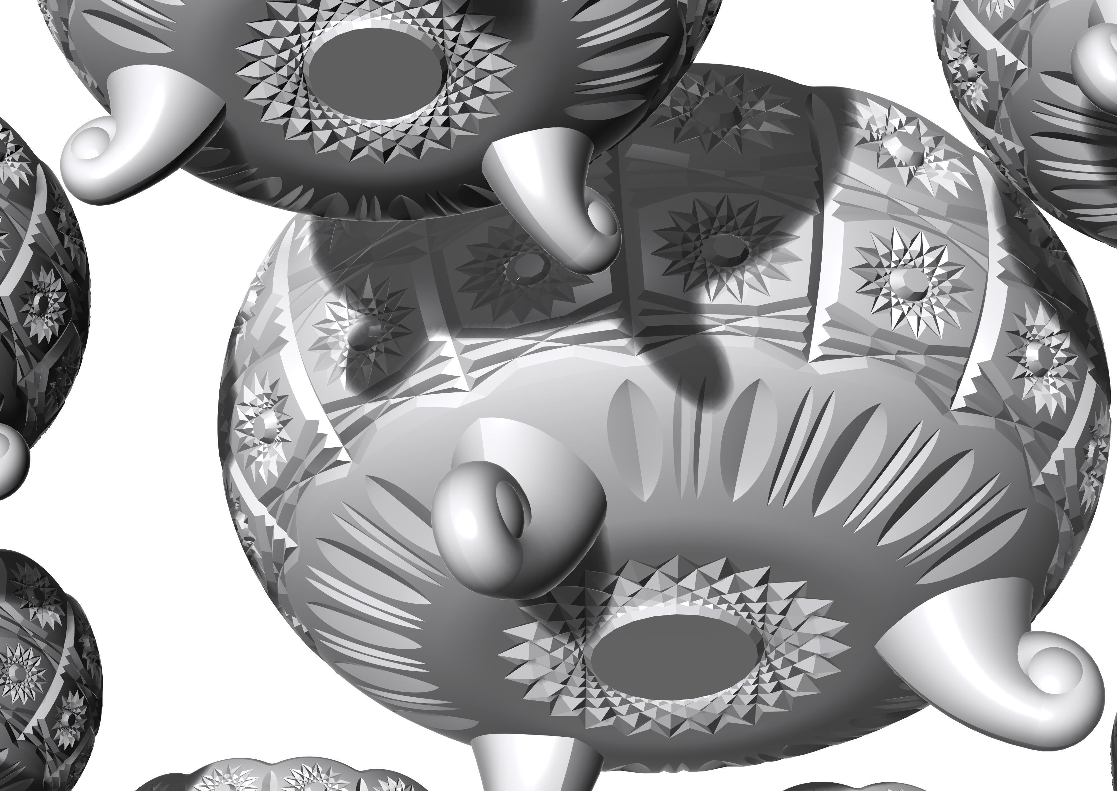 decoration glass set 3D print model_10