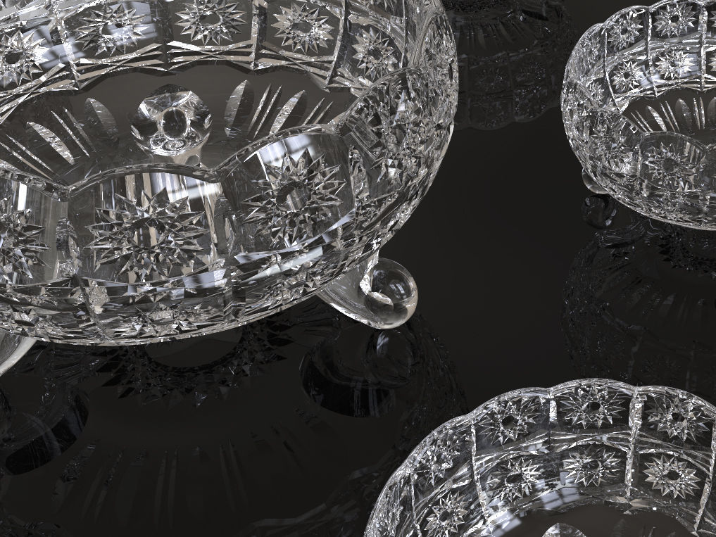 decoration glass set 3D print model_2