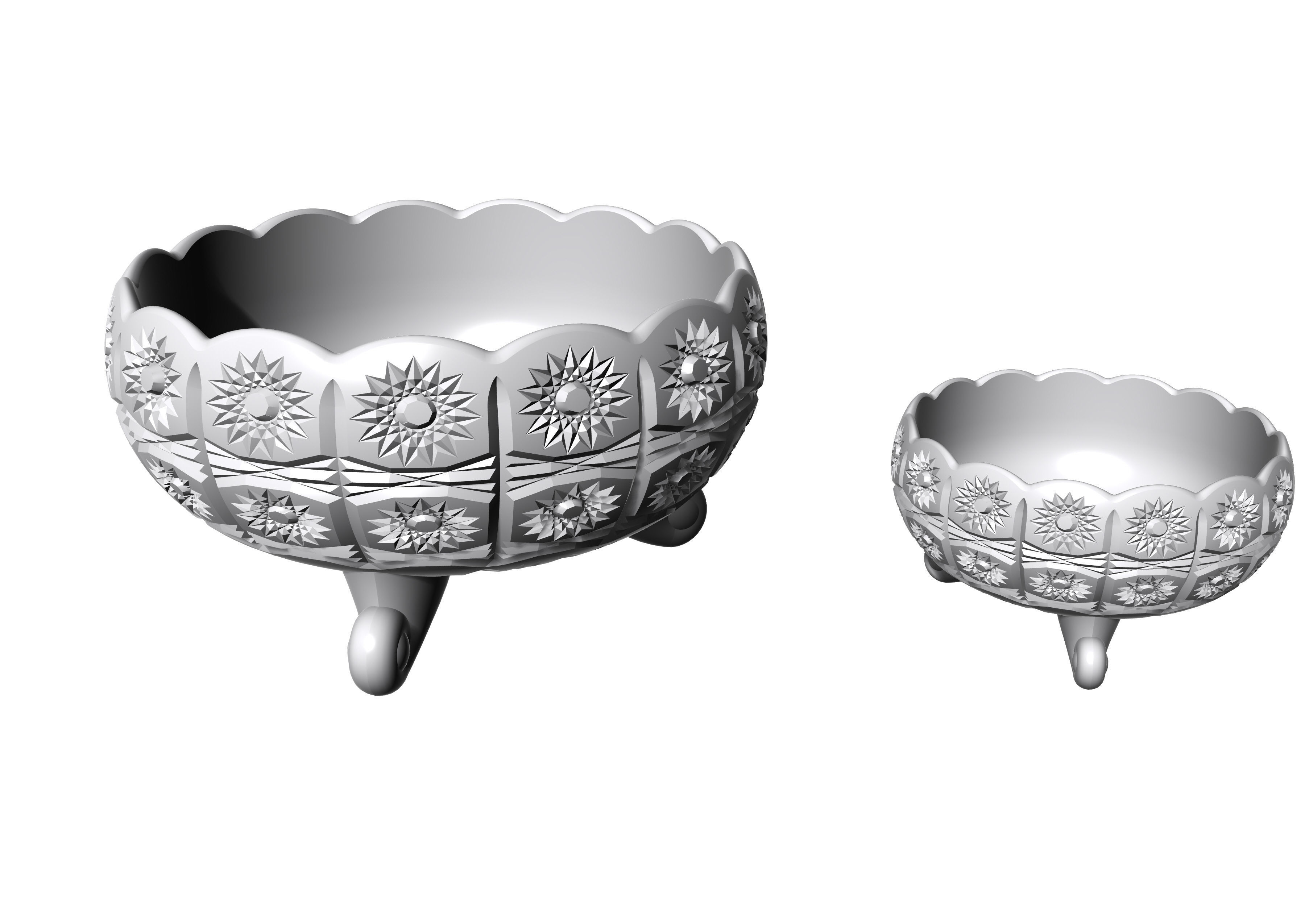 decoration glass set 3D print model_8