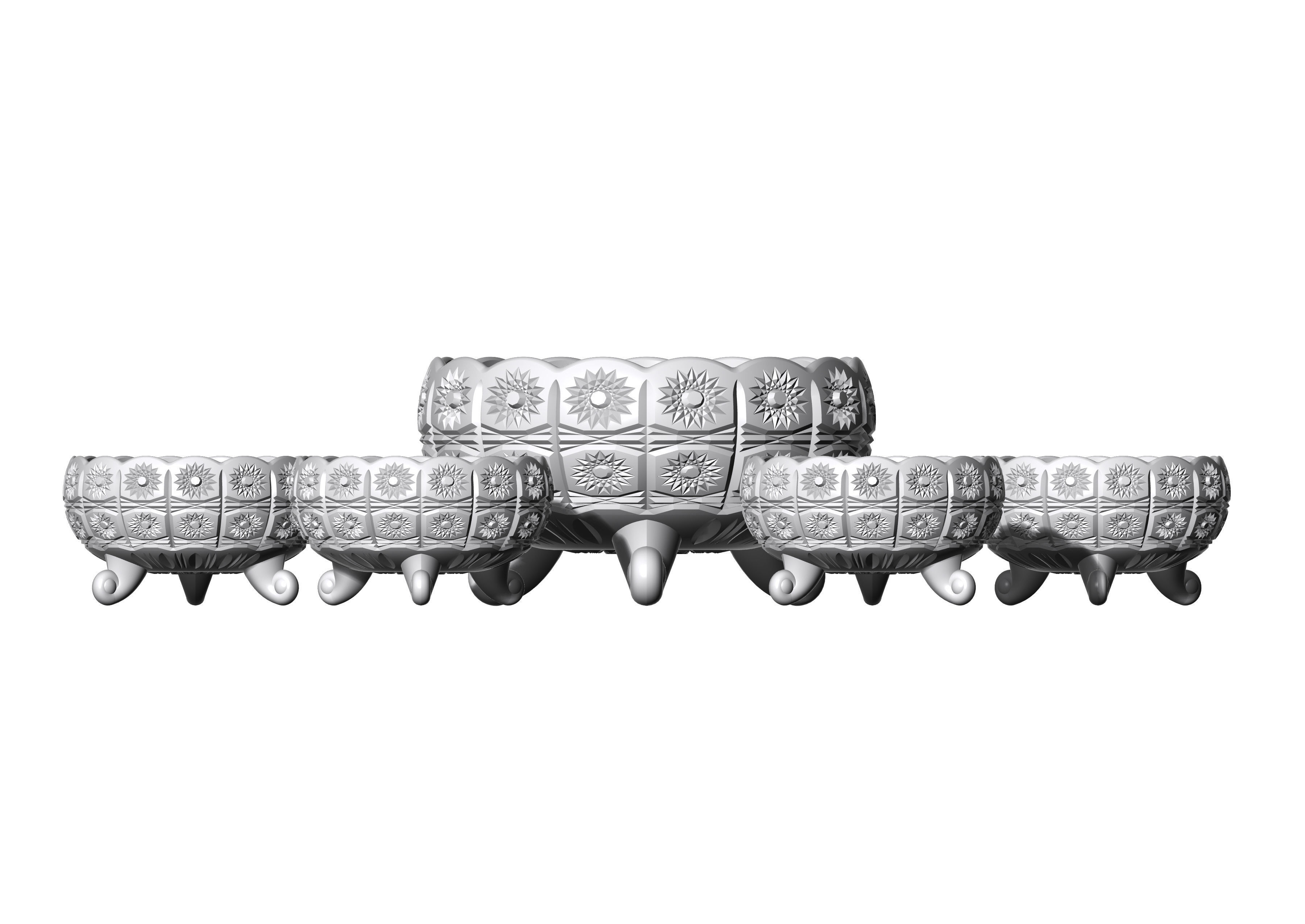 decoration glass set 3D print model_5