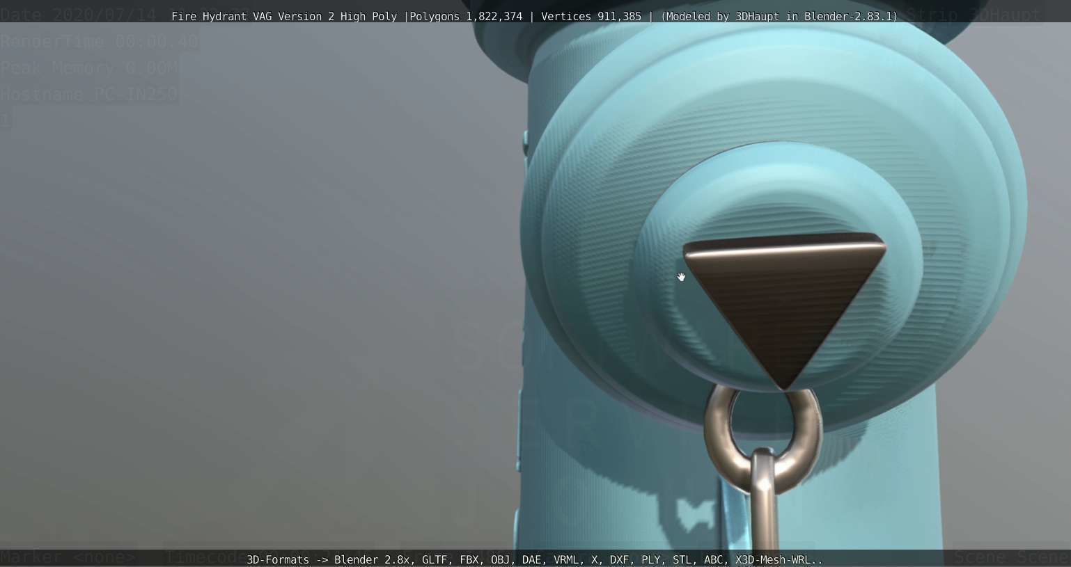 Fire Hydrant VAG -2- High-Poly Version 3D model_61