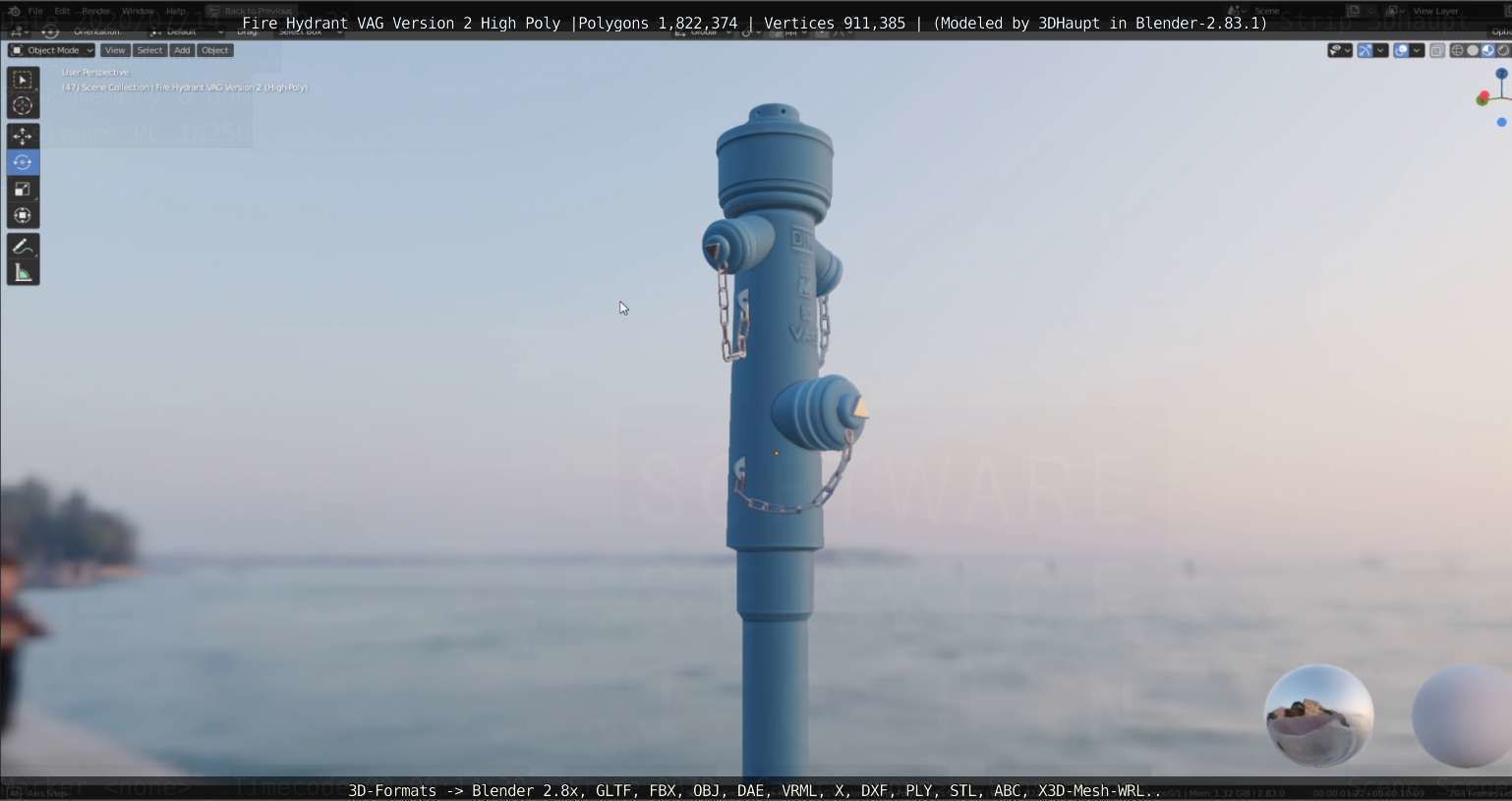 Fire Hydrant VAG -2- High-Poly Version 3D model_39