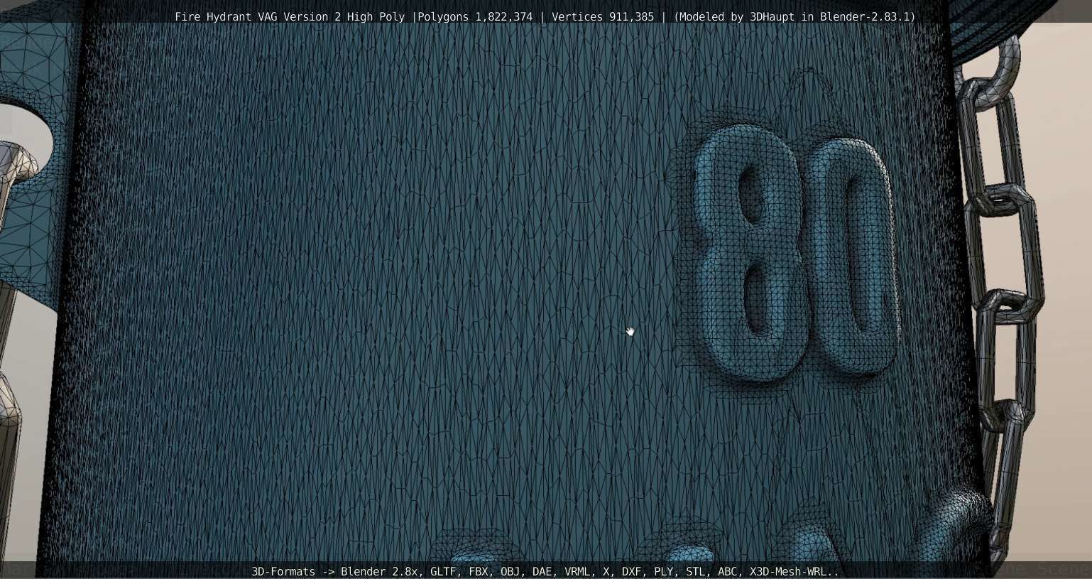 Fire Hydrant VAG -2- High-Poly Version 3D model_65