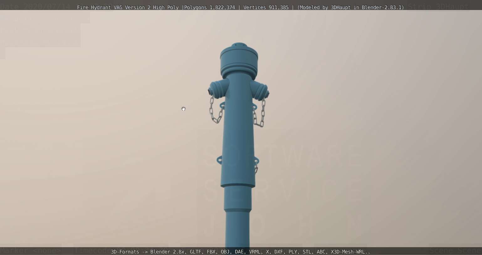 Fire Hydrant VAG -2- High-Poly Version 3D model_91