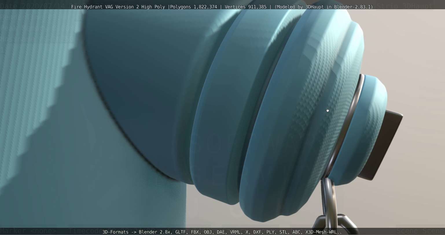 Fire Hydrant VAG -2- High-Poly Version 3D model_58