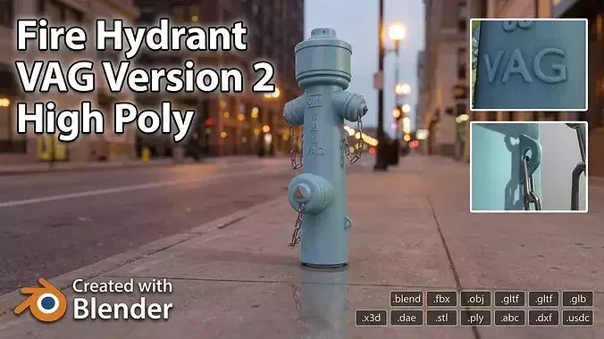 Fire Hydrant VAG -2- High-Poly Version