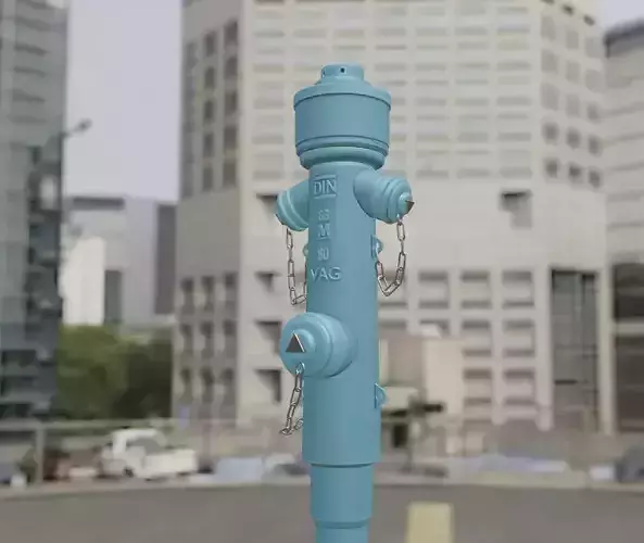 Fire Hydrant VAG -2- High-Poly Version 3D model