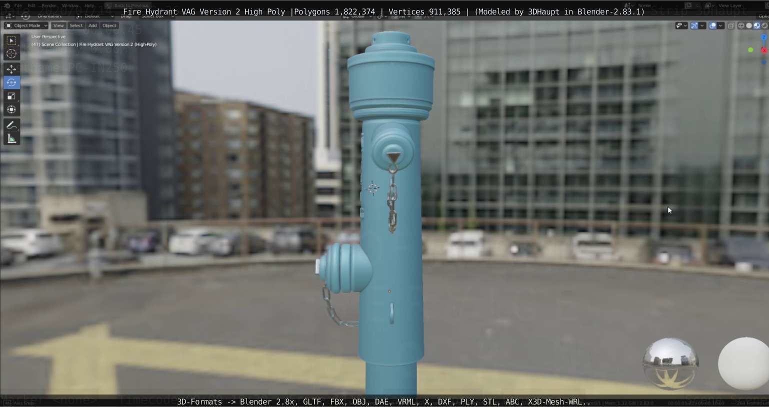 Fire Hydrant VAG -2- High-Poly Version 3D model_94