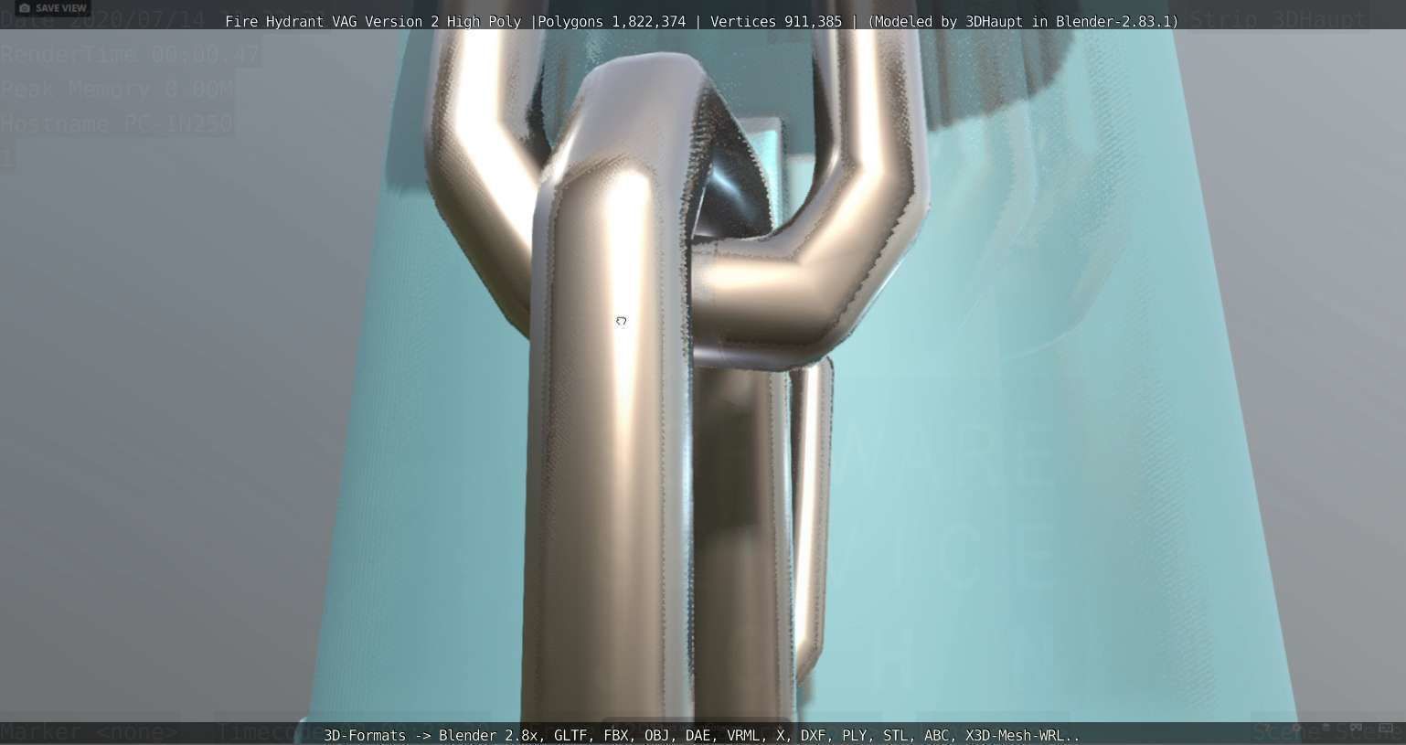 Fire Hydrant VAG -2- High-Poly Version 3D model_20