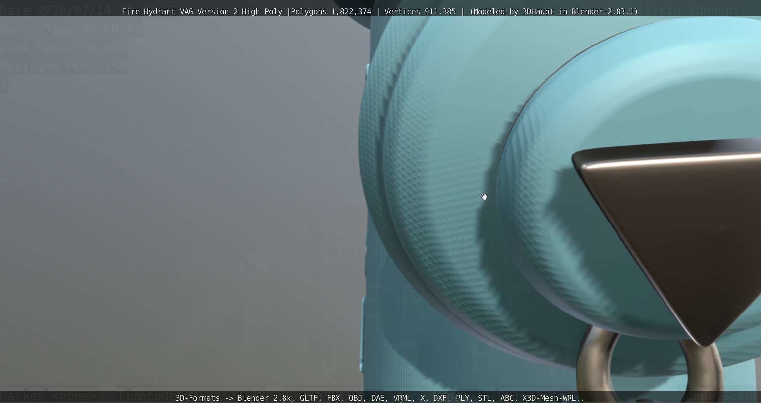 Fire Hydrant VAG -2- High-Poly Version 3D model_59