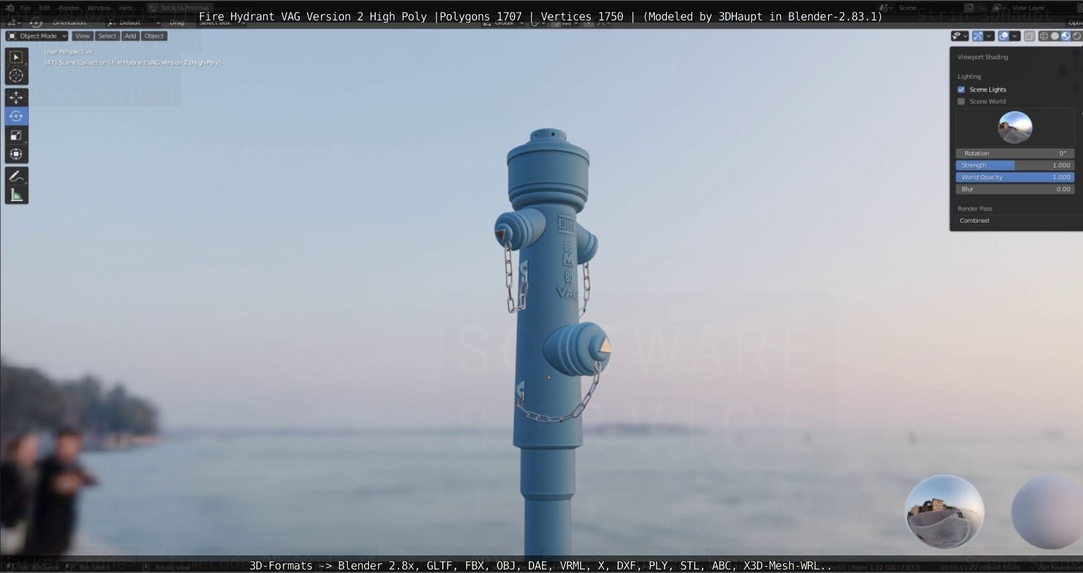 Fire Hydrant VAG -2- High-Poly Version 3D model_15