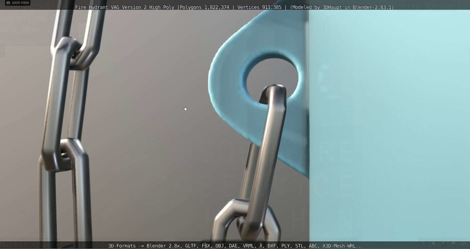 Fire Hydrant VAG -2- High-Poly Version 3D model_22