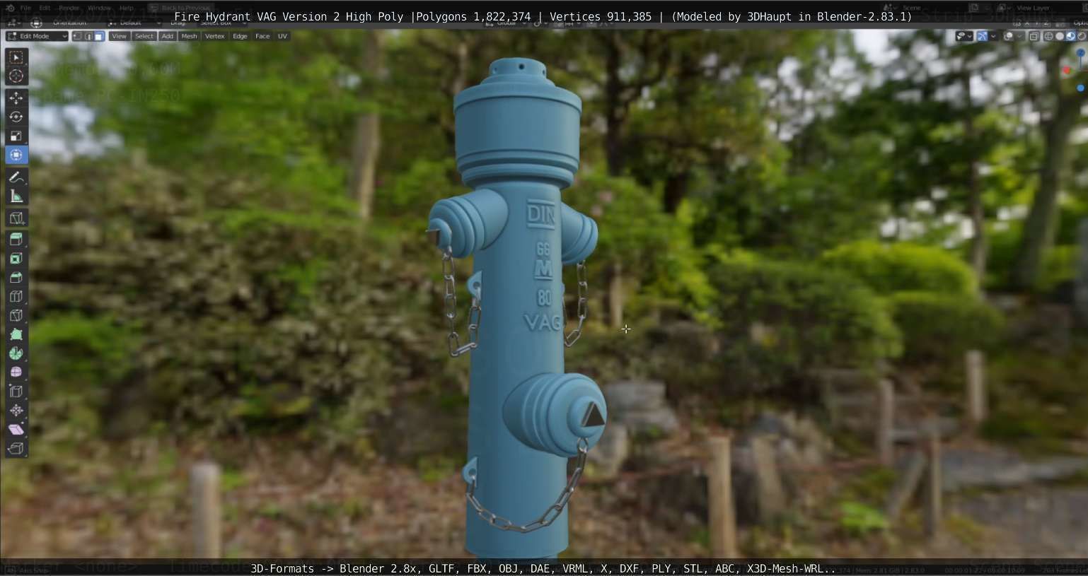 Fire Hydrant VAG -2- High-Poly Version 3D model_19