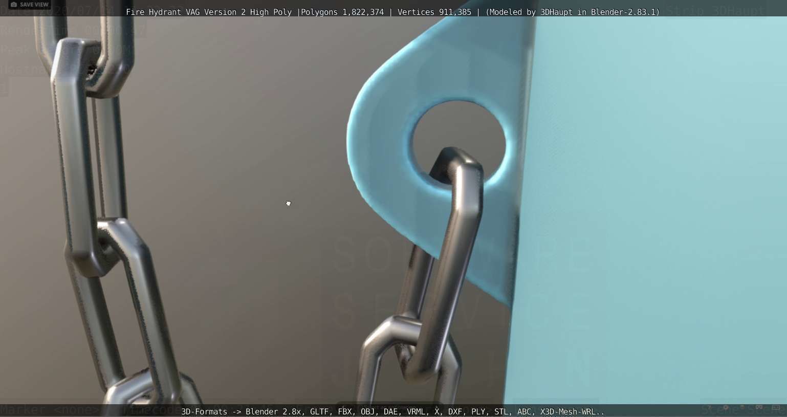 Fire Hydrant VAG -2- High-Poly Version 3D model_21