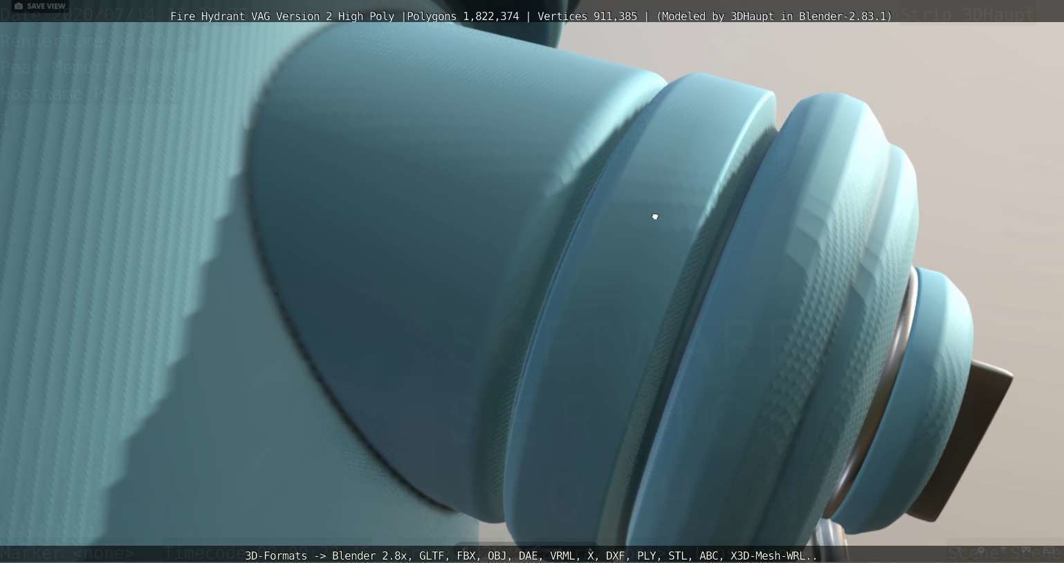 Fire Hydrant VAG -2- High-Poly Version 3D model_48