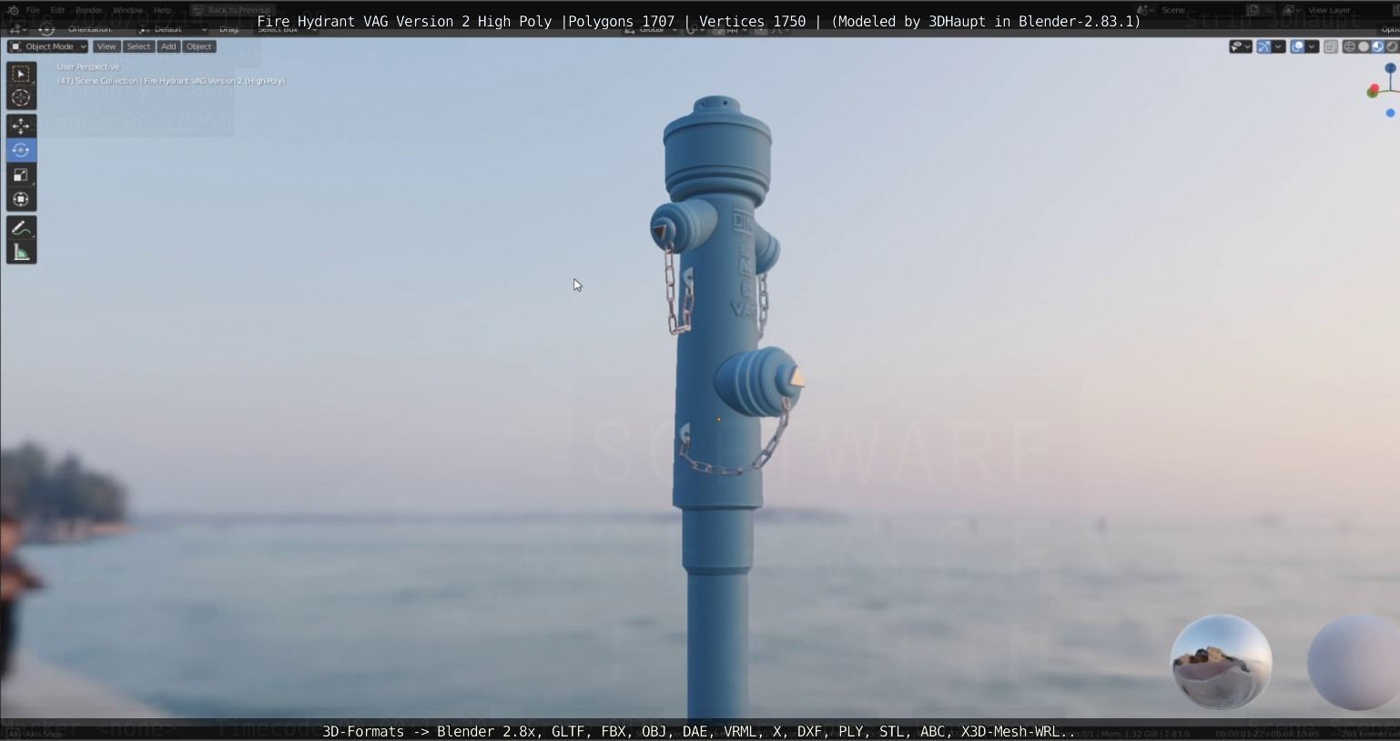 Fire Hydrant VAG -2- High-Poly Version 3D model_30