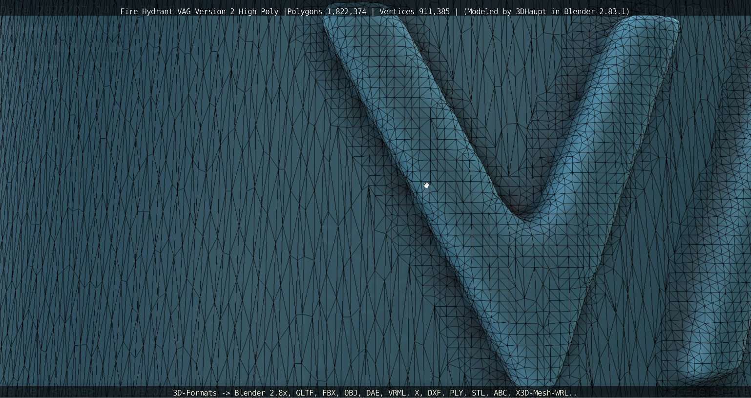 Fire Hydrant VAG -2- High-Poly Version 3D model_80