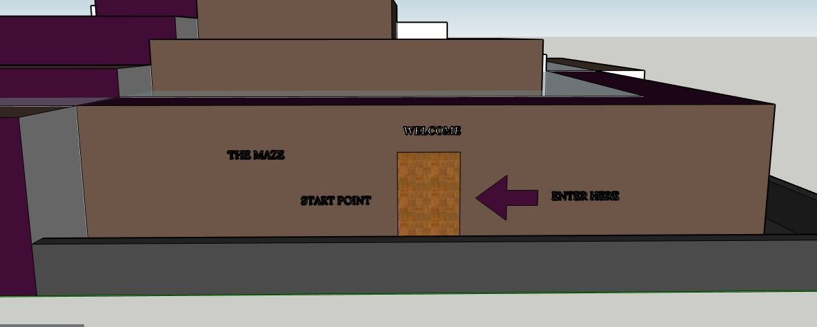 The Maze square block Low-poly 3D model_2