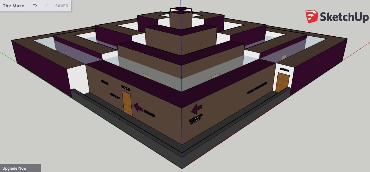 The Maze square block Low-poly 3D model_6