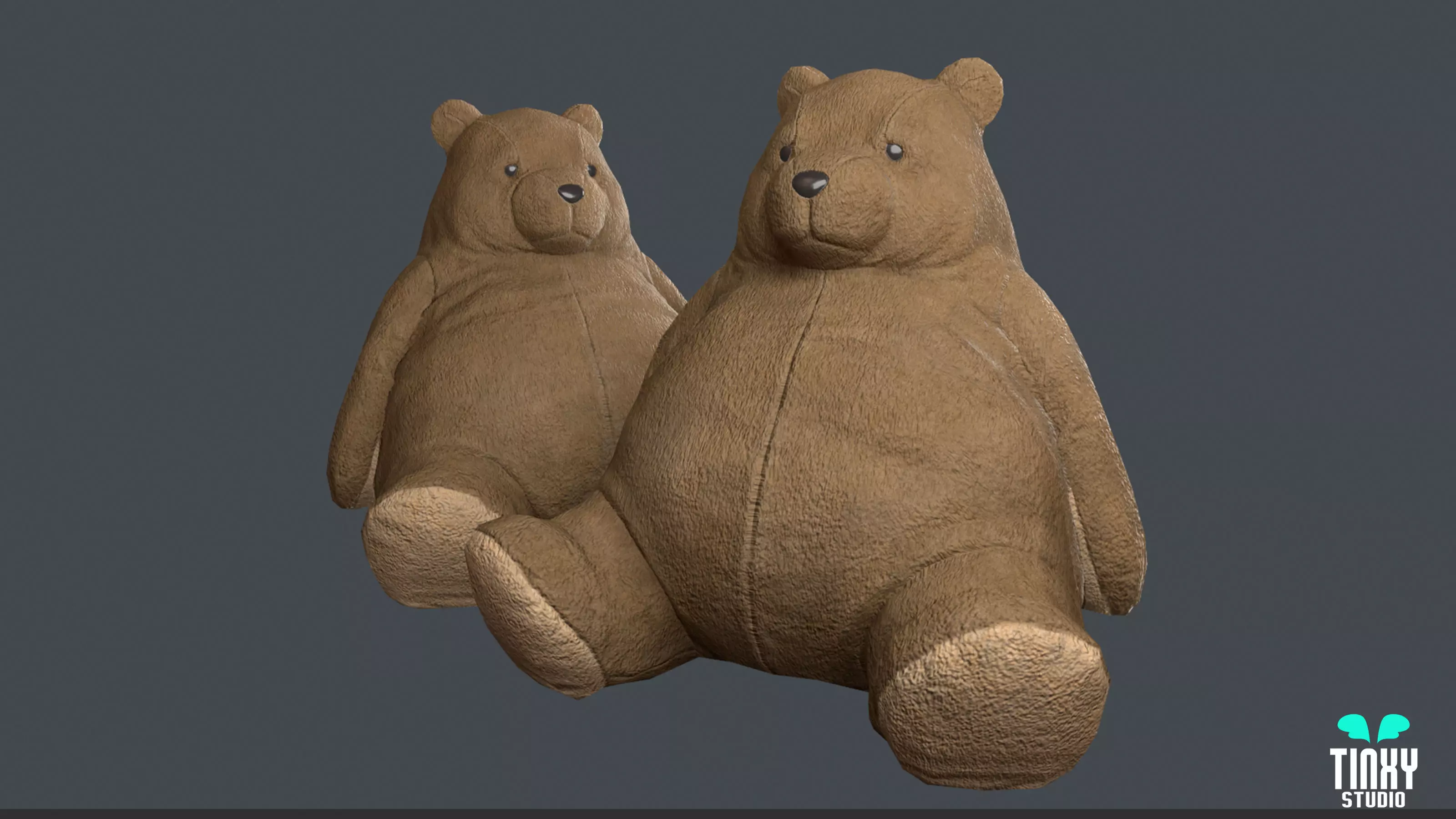 Teddy Bear  Low-poly 3D model_0