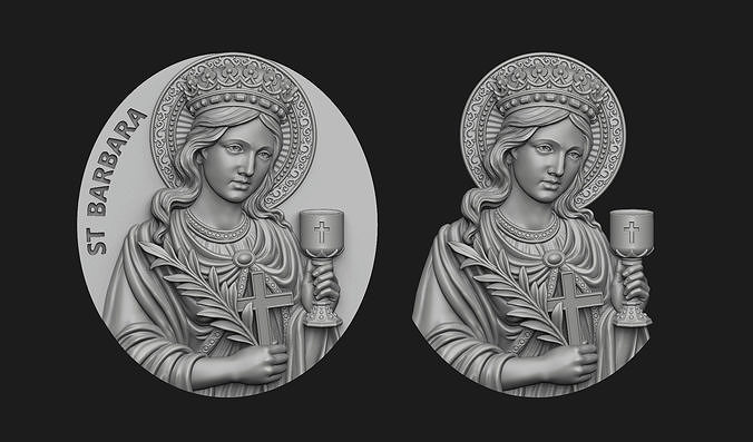 Saint Barbara Medallion and Pendant 3D print model