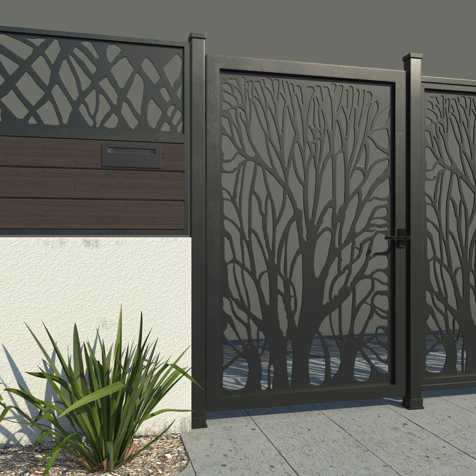 Fence 02 3D model_1