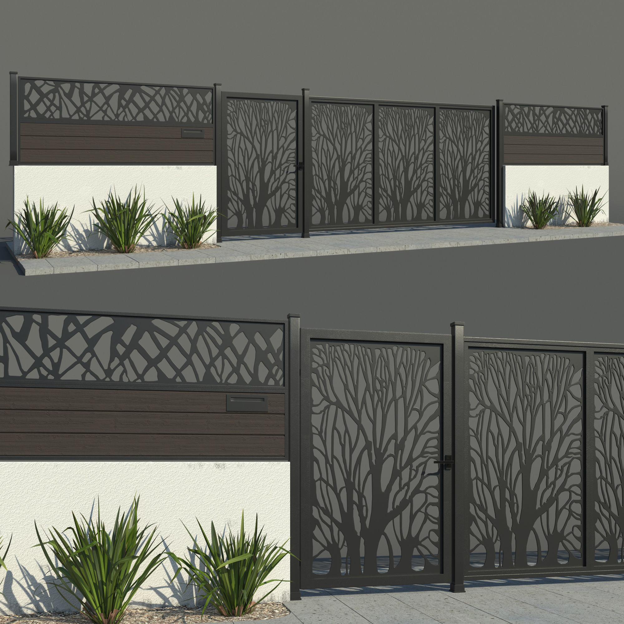 Fence 02 3D model_0