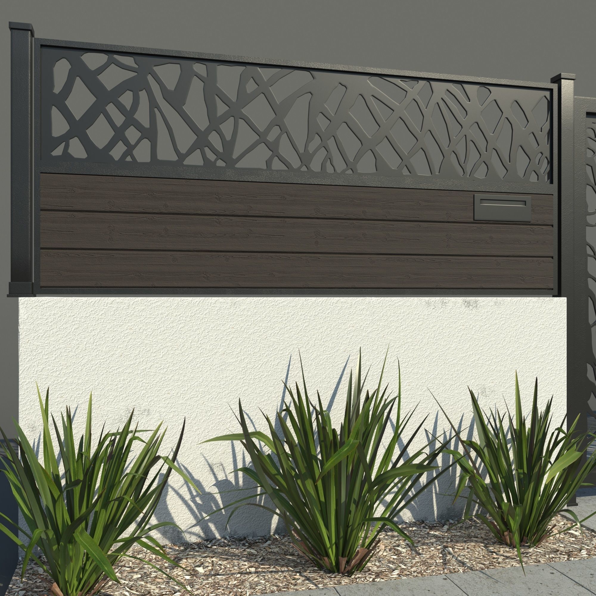 Fence 02 3D model_2