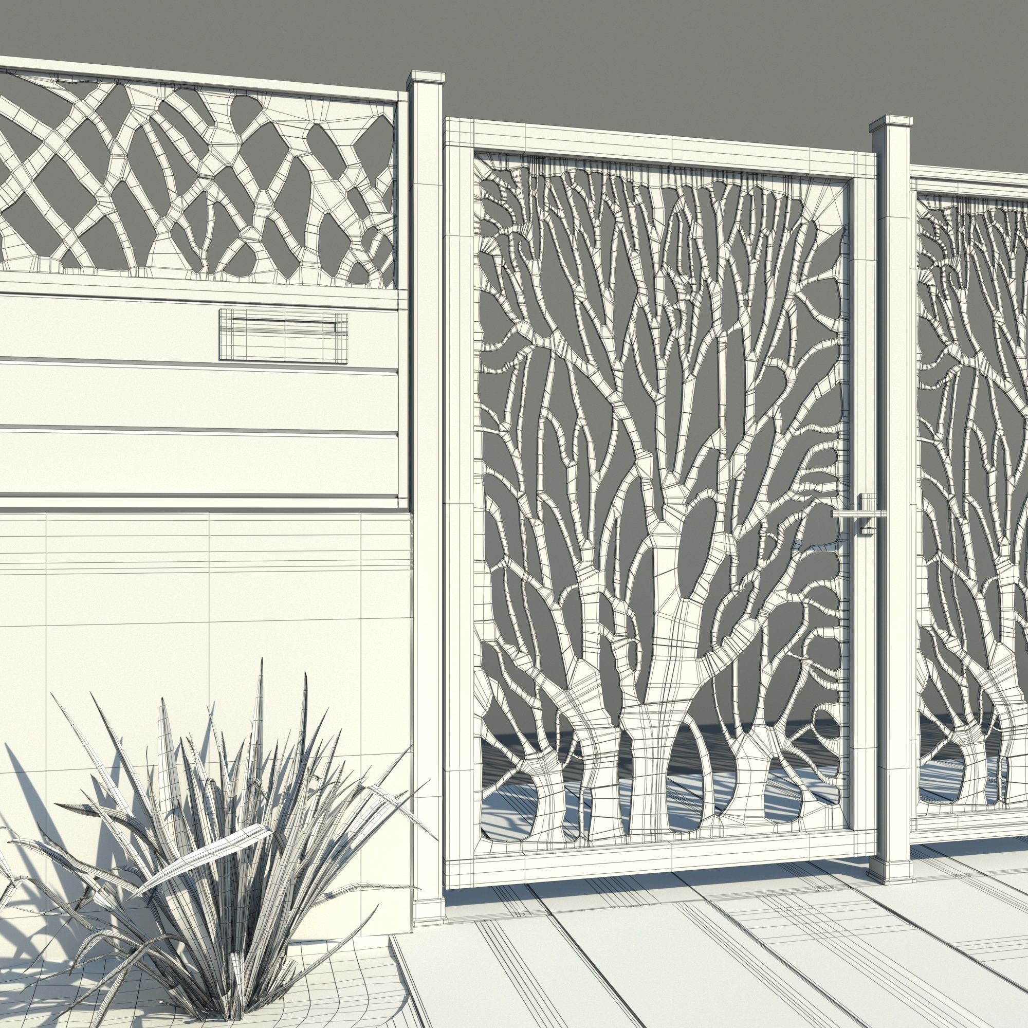 Fence 02 3D model_6