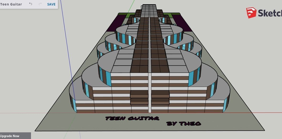 Teen Guitar 3D model_6