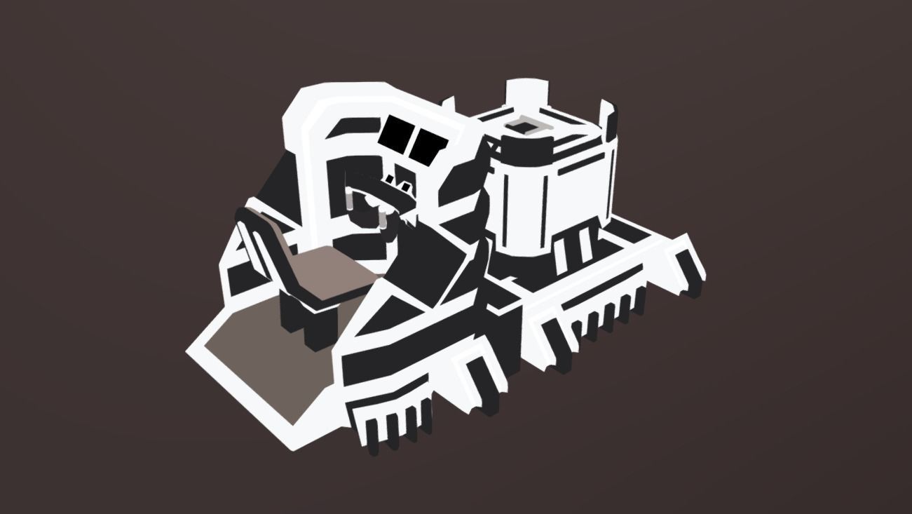 SHT-110 Small Hover Trolley Low-poly 3D model_1