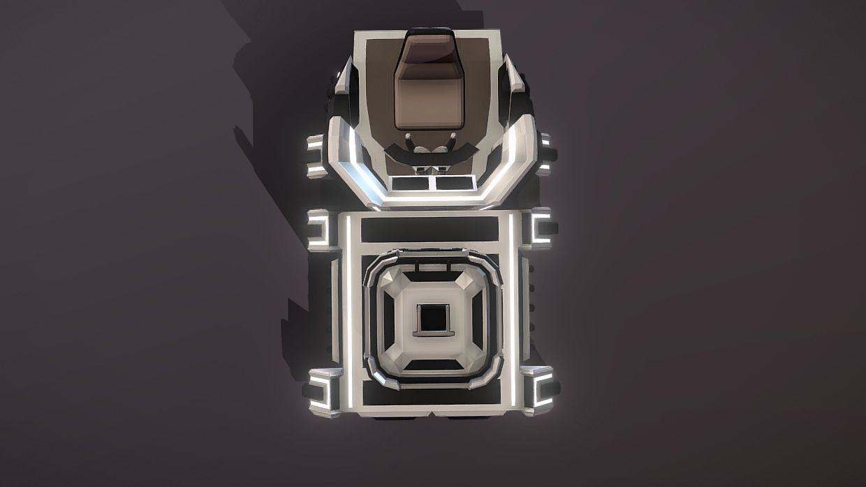 SHT-110 Small Hover Trolley Low-poly 3D model_8