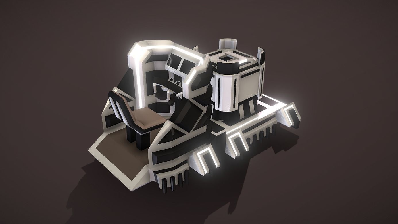 SHT-110 Small Hover Trolley Low-poly 3D model_0