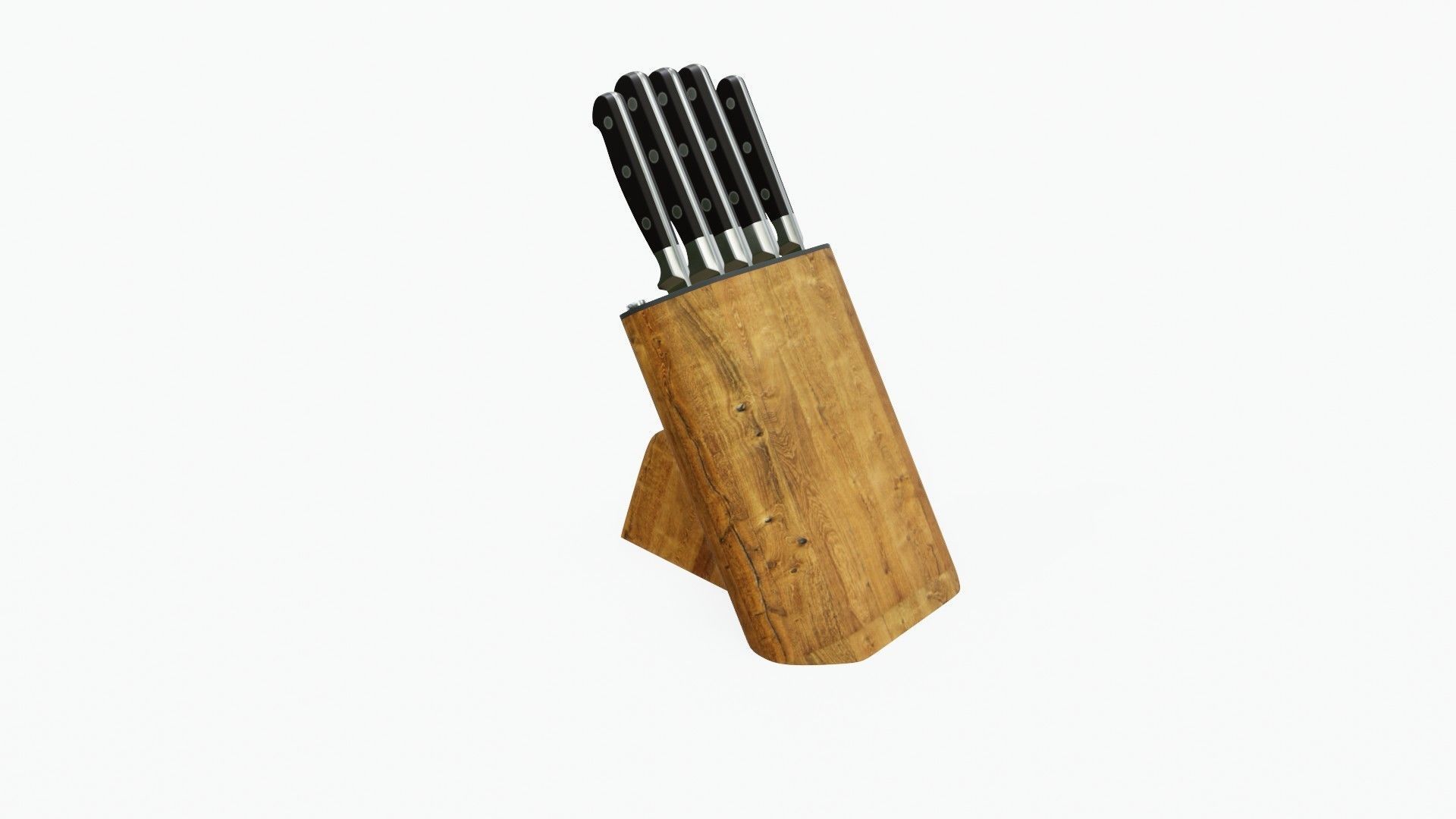Kitchen knife set 3D model_2